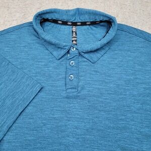 Leg3nd Inspire Golf Polo Shirt Men's XL Blue Short‎ Sleeve Stretch Performance